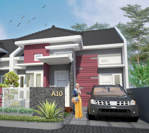 foto tampak rumah tipe 66 perumahan Bukit Royal Kencana 2