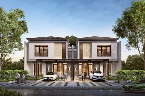 foto tampak rumah tipe CAMELIA perumahan GRAND SHARON RESIDENCE tahap 1 dan 2