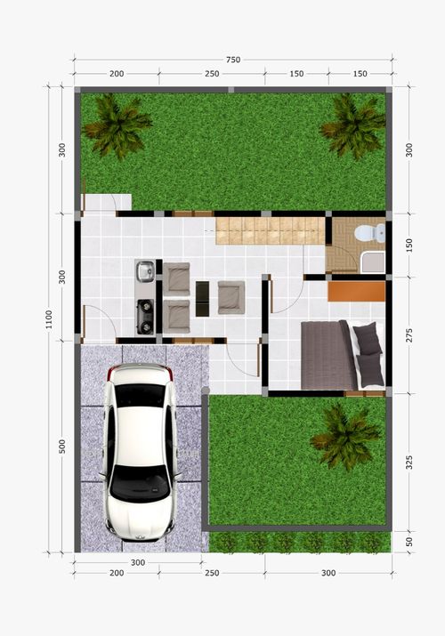 foto denah rumah tipe ORCHAD perumahan PERUMAHAN CENDRAWASIH GREEN RESIDENCE
