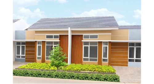 foto tampak rumah tipe KAMELIA 41/126 DS (AGUSTUS) perumahan PANJIBUWONO RESIDENCE