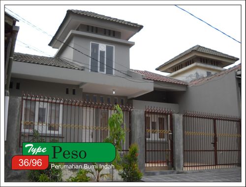 foto tampak rumah tipe Peso perumahan Bumi Indah Tahap 4