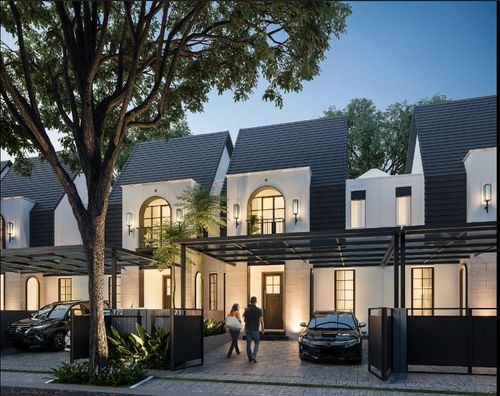 foto tampak rumah tipe Farmington Dlx perumahan GRAND HARVEST