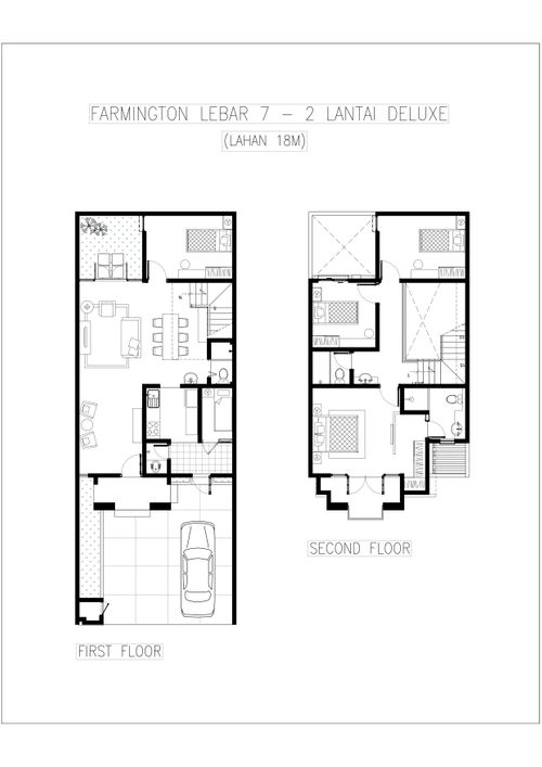 foto denah rumah tipe Farmington Dlx perumahan GRAND HARVEST