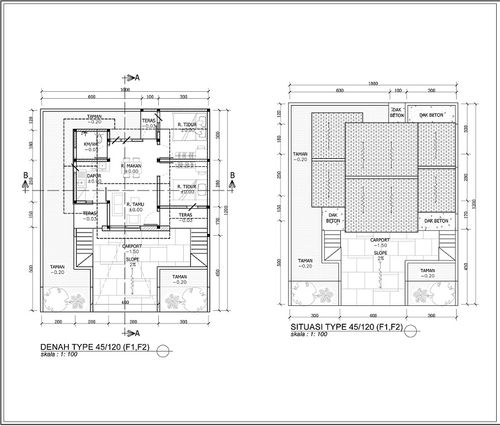 foto denah rumah tipe 45 perumahan Perum. Griya Lestari Cluster Pesona Gardenia