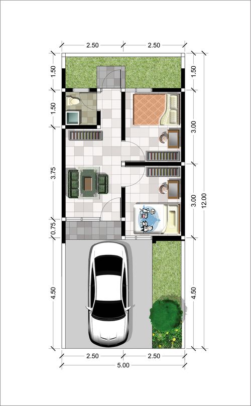 foto denah rumah tipe Prominen 30/60 perumahan The Queen Residence