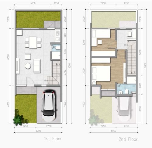 foto denah rumah tipe B8/ 7 - 67/60 perumahan PROVENCE SUITES
