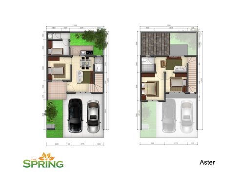 foto denah rumah tipe ASTER perumahan SERPONG JAYA THE SPRING