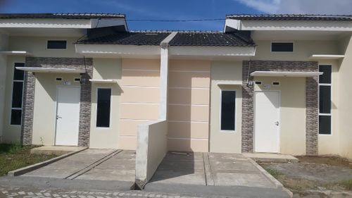 foto tampak rumah tipe 36 perumahan Pesona Barombong Indah - Gowa