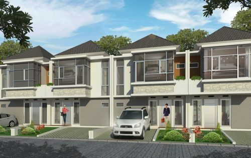 foto tampak rumah tipe JAVANICCA TEPI DMJ 8 TNH 172 perumahan PERUMNAS GRAND CILEGON RESIDENCE