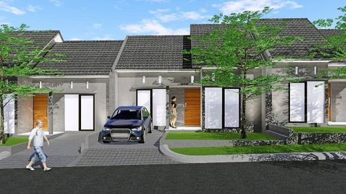 foto tampak rumah tipe 54 perumahan BUKIT PODANG RESIDENCE