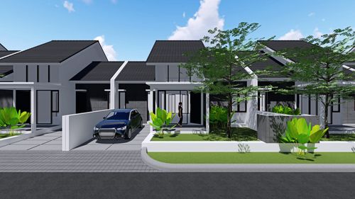 foto tampak rumah tipe 70 perumahan BUKIT PODANG RESIDENCE