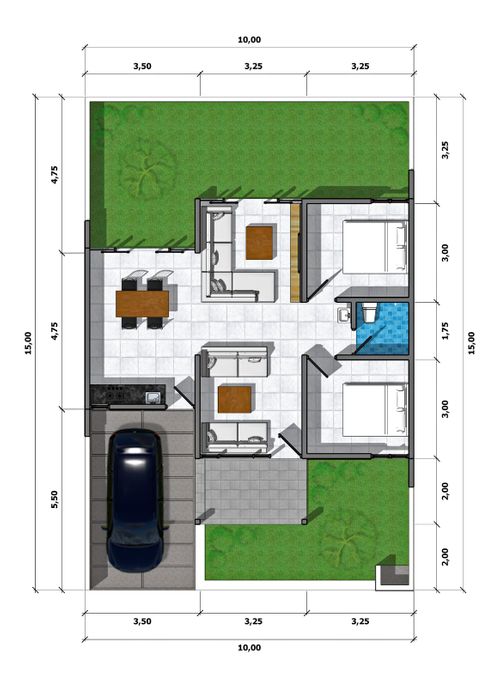 foto denah rumah tipe 70 perumahan BUKIT PODANG RESIDENCE
