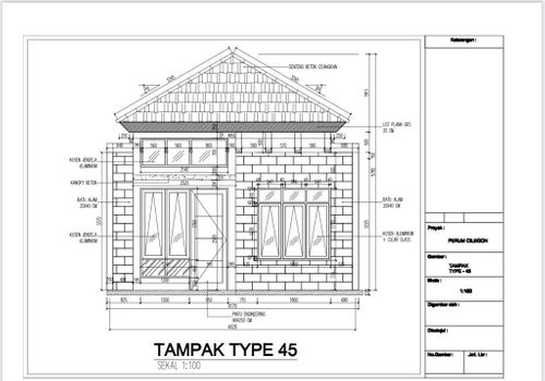 foto tampak rumah tipe 45/90 perumahan Puri Lagoon Indah