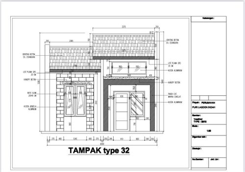 foto tampak rumah tipe 32/72 perumahan Puri Lagoon Indah