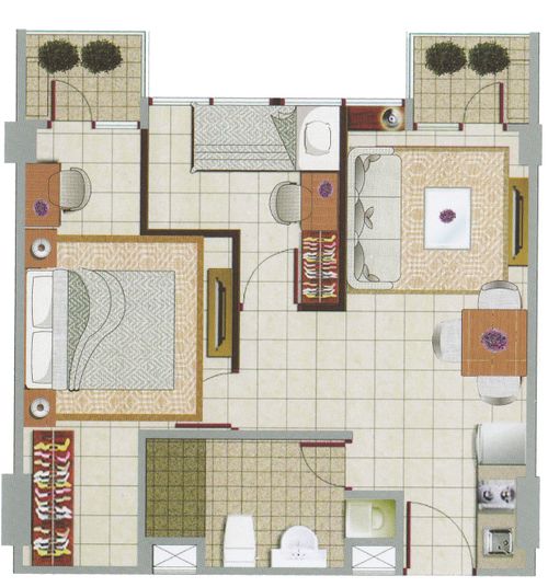 foto denah rumah tipe 2BBT perumahan Capitol Park Residence