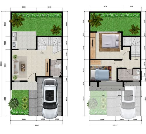 foto denah rumah tipe Alamanda perumahan Martadinata Residence