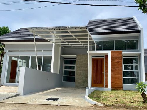 foto tampak rumah tipe 40 perumahan Kamayangan Residence