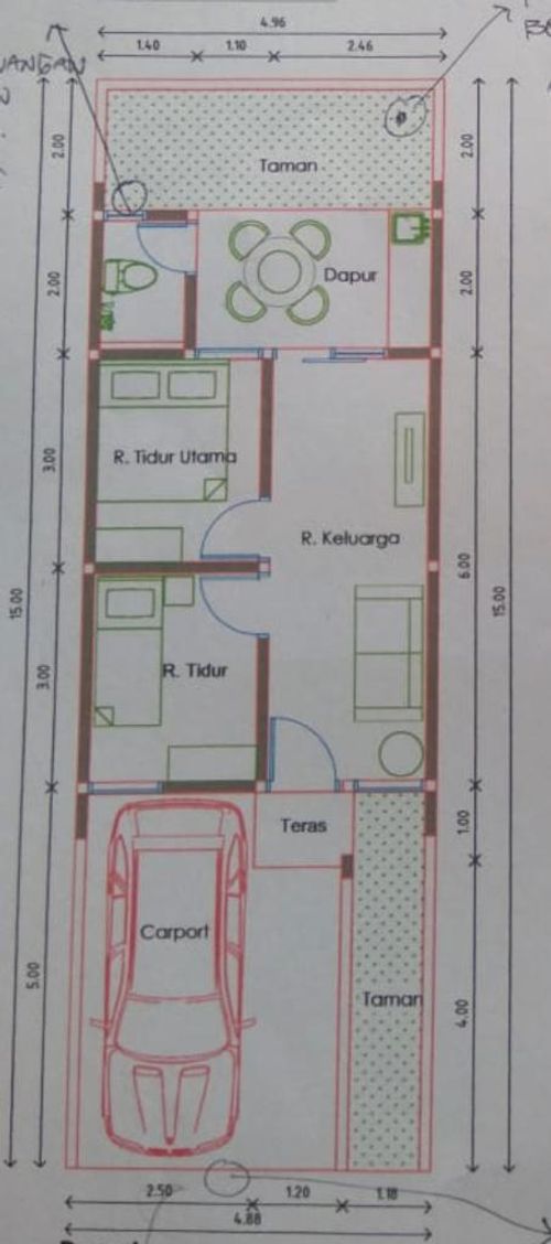 foto denah rumah tipe 36 perumahan Kamayangan Residence