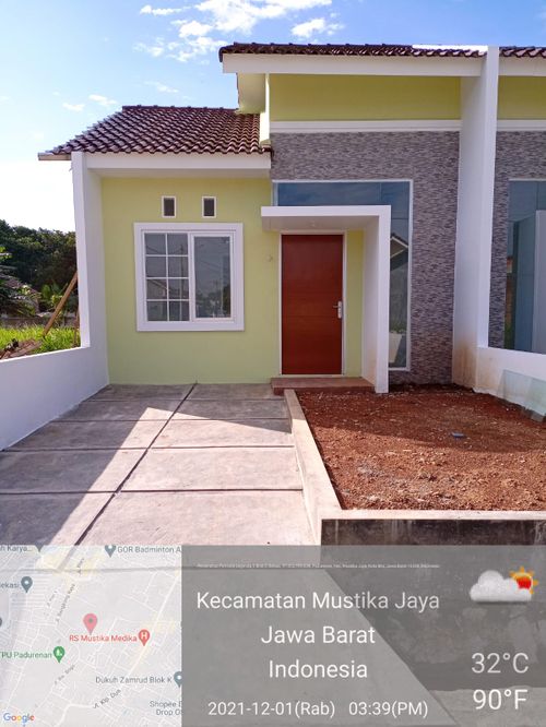 foto tampak rumah tipe 30/72 perumahan Permata Legenda 3