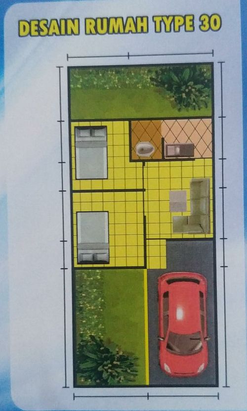 foto denah rumah tipe 30 perumahan St@in Residence Kulu