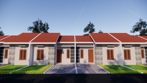 foto tampak rumah tipe 30/60 perumahan PURI BHAYANGKARA KAHURIPAN