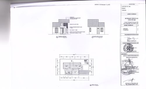 foto denah rumah tipe RUMAH BLOK D perumahan MERPATI TETERUSAN VILLAGE