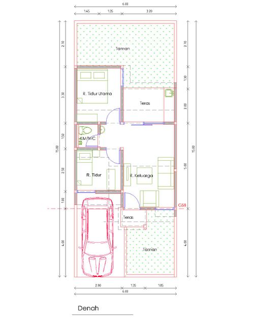foto denah rumah tipe 40 perumahan Kamayangan Residence