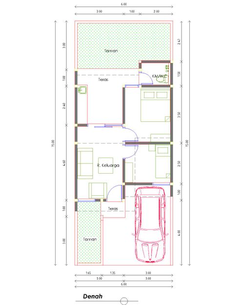 foto denah rumah tipe 36 perumahan Kamayangan Residence