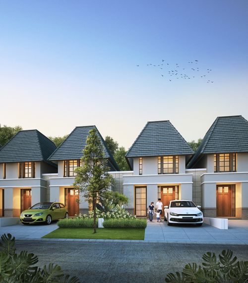 foto tampak rumah tipe ASPIAL perumahan CitraLand Puncak Tidar Malang