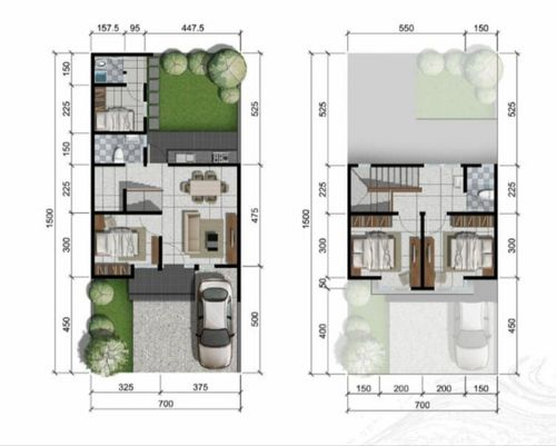 foto denah rumah tipe Azalea B perumahan CITRALAND THE GREENLAKE SURABAYA