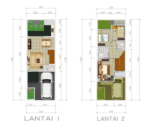 foto denah rumah tipe KIRANA 3 perumahan CENDANA PRIME BINTARO KAV.B15