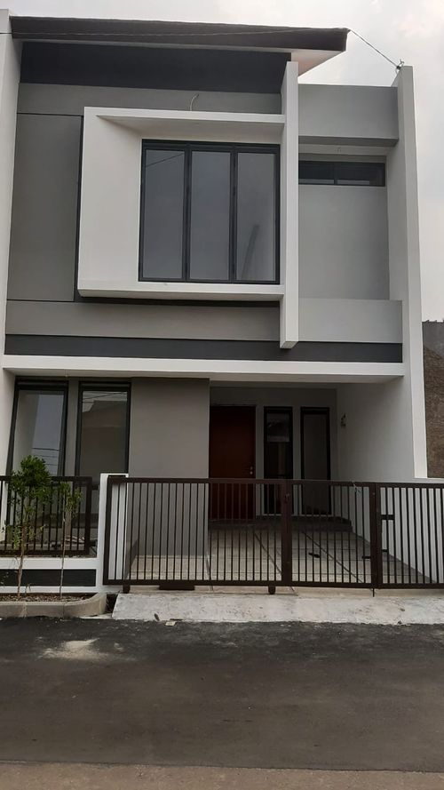 foto tampak rumah tipe 121/77 perumahan BUMI MAS KENCANA