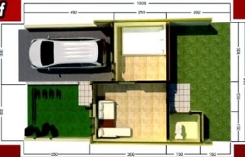 foto denah rumah tipe 21/60 perumahan WISMA ABABIL