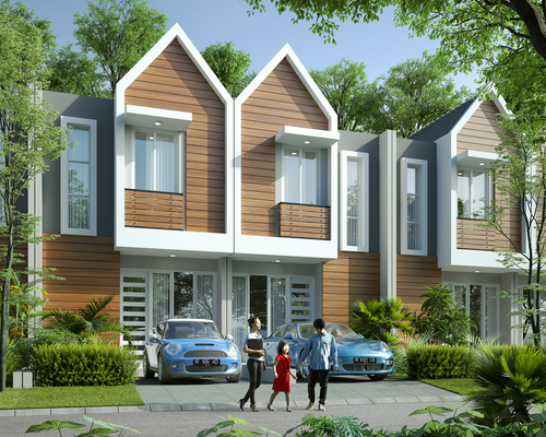 foto tampak rumah tipe RADEVA perumahan PURI SAFIRA REGENCY