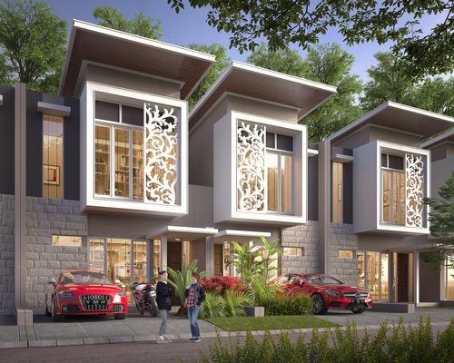 foto tampak rumah tipe CHARAKA PREMIER perumahan PURI SAFIRA REGENCY
