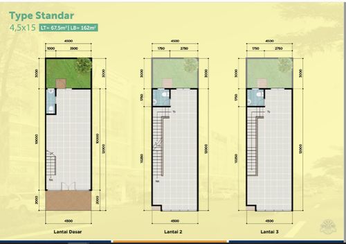 foto denah rumah tipe THAMRIN/16 perumahan BOLSENA SQUARE