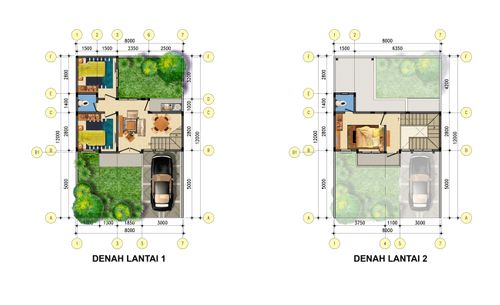 foto denah rumah tipe Magnolia perumahan Telaga Bening Residence