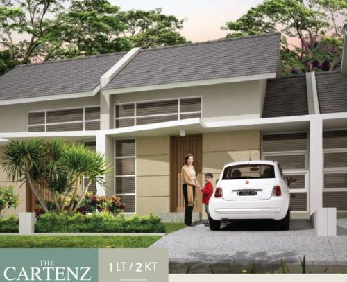 foto tampak rumah tipe The Cartenz perumahan Rancamaya Golf Estate