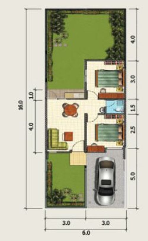 foto denah rumah tipe The Cartenz perumahan Rancamaya Golf Estate