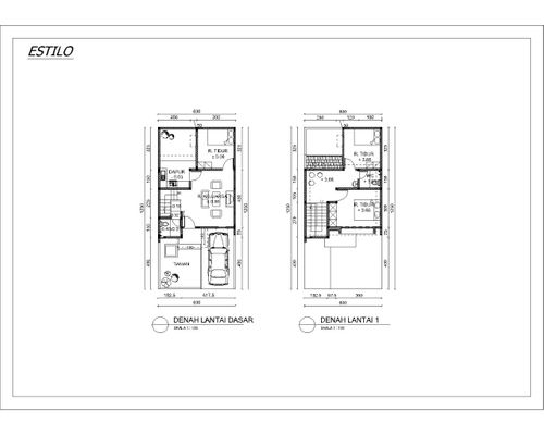 foto denah rumah tipe ESTILLO perumahan GRAND SHARON RESIDENCE BLOK C2