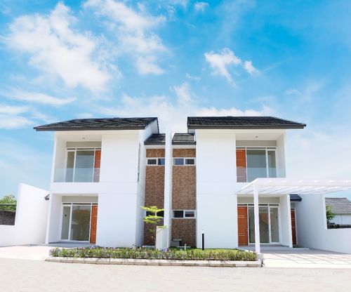 foto tampak rumah tipe LEVATA perumahan GRAND SHARON RESIDENCE BLOK C2