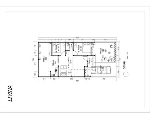 foto denah rumah tipe LIVINA perumahan GRAND SHARON RESIDENCE tahap 1 dan 2