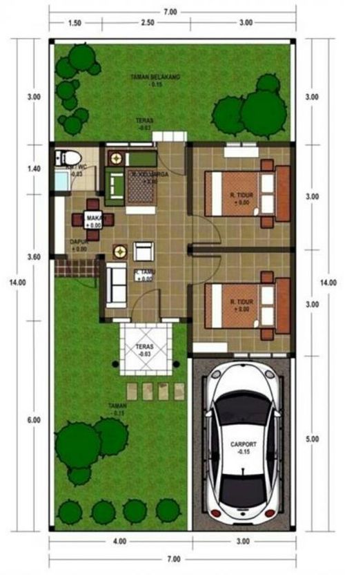 foto denah rumah tipe 36/98 perumahan Bukit Kesturi Indah