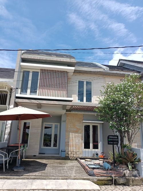 foto tampak rumah tipe 60/73 perumahan Maharaja Residence