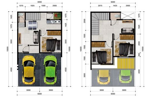 foto denah rumah tipe 60/73 perumahan Maharaja Residence