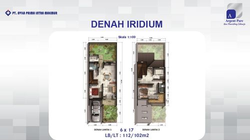 foto denah rumah tipe IRIDIUM perumahan Perumahan Argent Parc