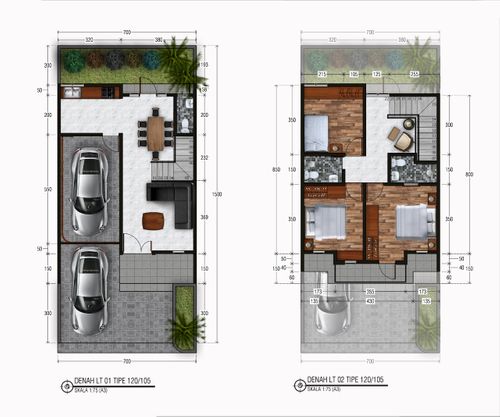 foto denah rumah tipe 140/126 perumahan Cendrawasih Mansion
