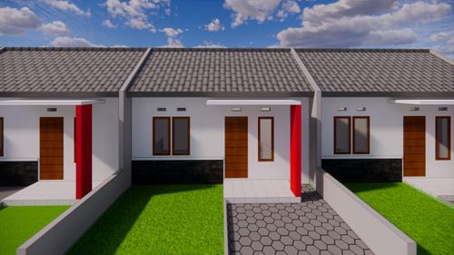 foto tampak rumah tipe 30 perumahan Tanjungsari Regency