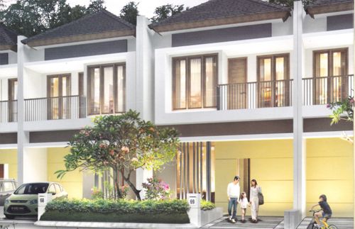 foto tampak rumah tipe CORNELIA KHUSUS perumahan GRAHA RAYA CORNELIA
