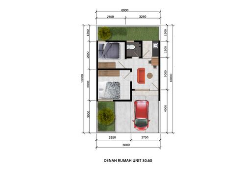 foto denah rumah tipe 30/72 perumahan Kebun Kembang Asri